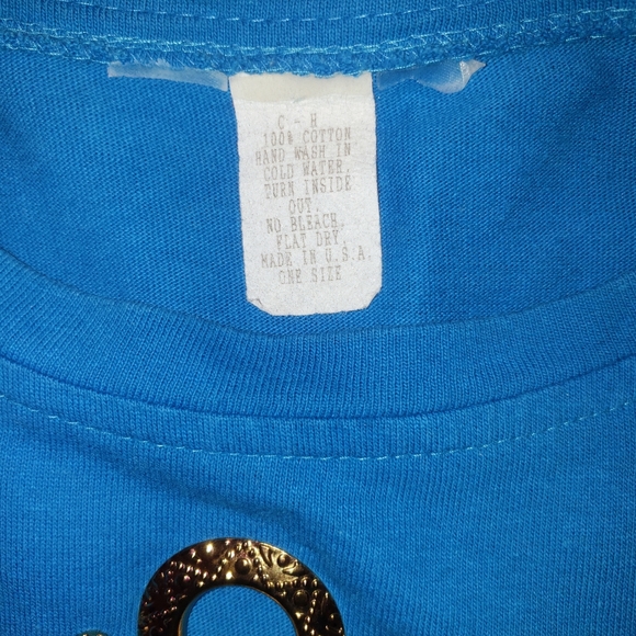 CH turquoise Southwestern 3/4 sleeve shirt 2X - Picture 6 of 6